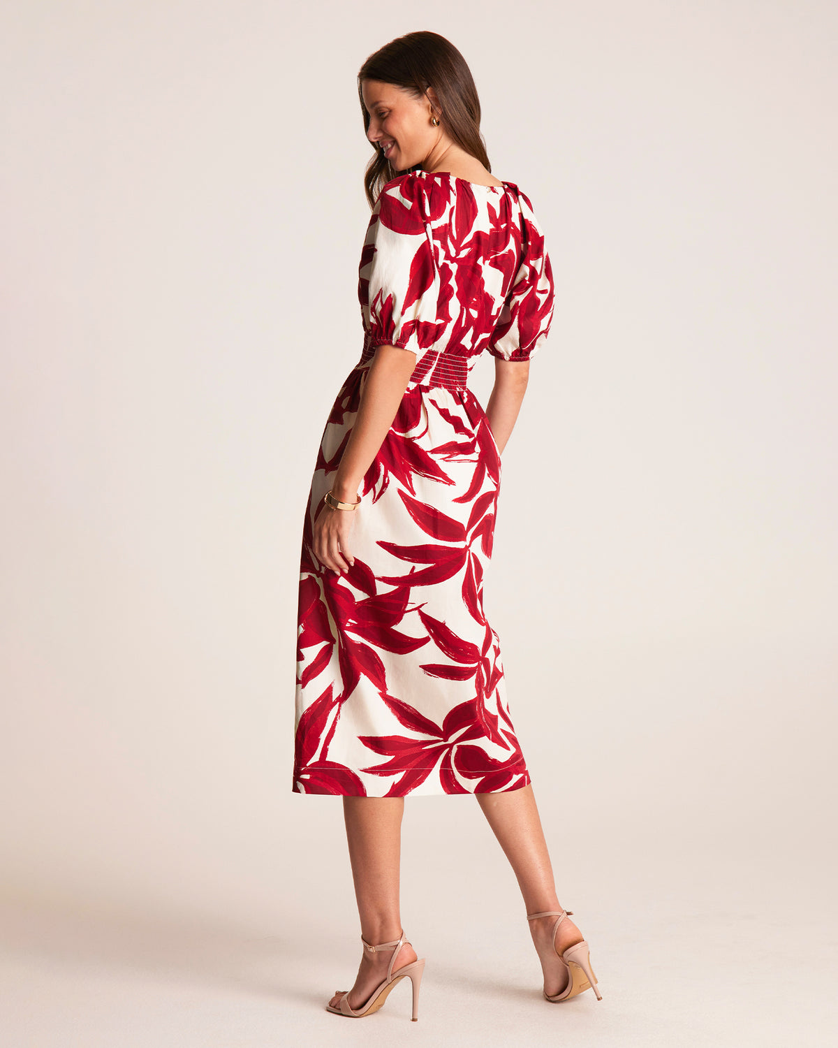 Mademoiselle Dress - Cream/Poppy - Stella Clothing
