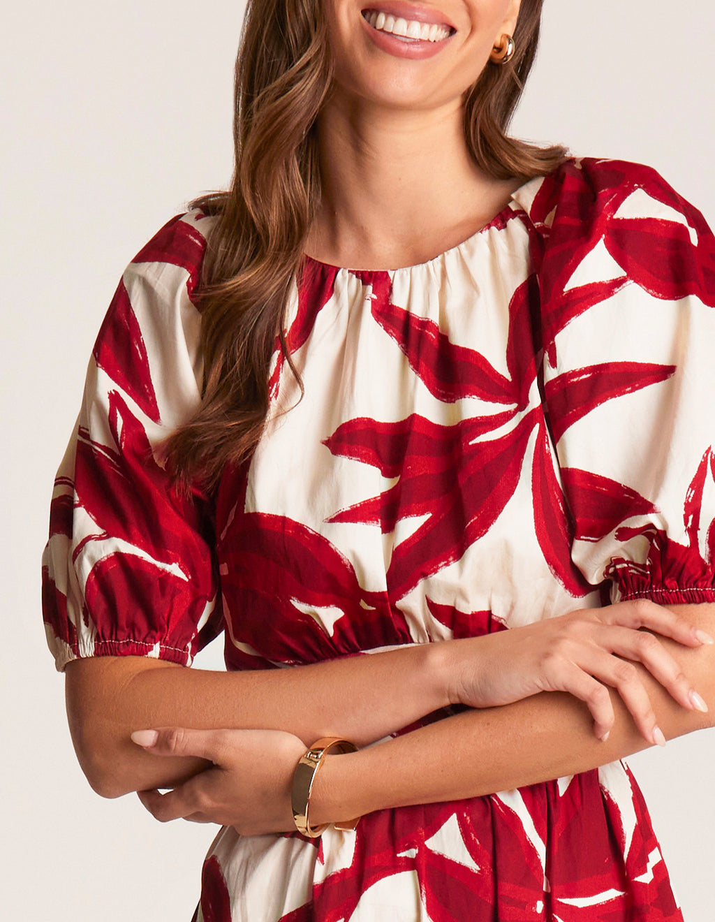 Mademoiselle Dress - Cream/Poppy - Stella Clothing

