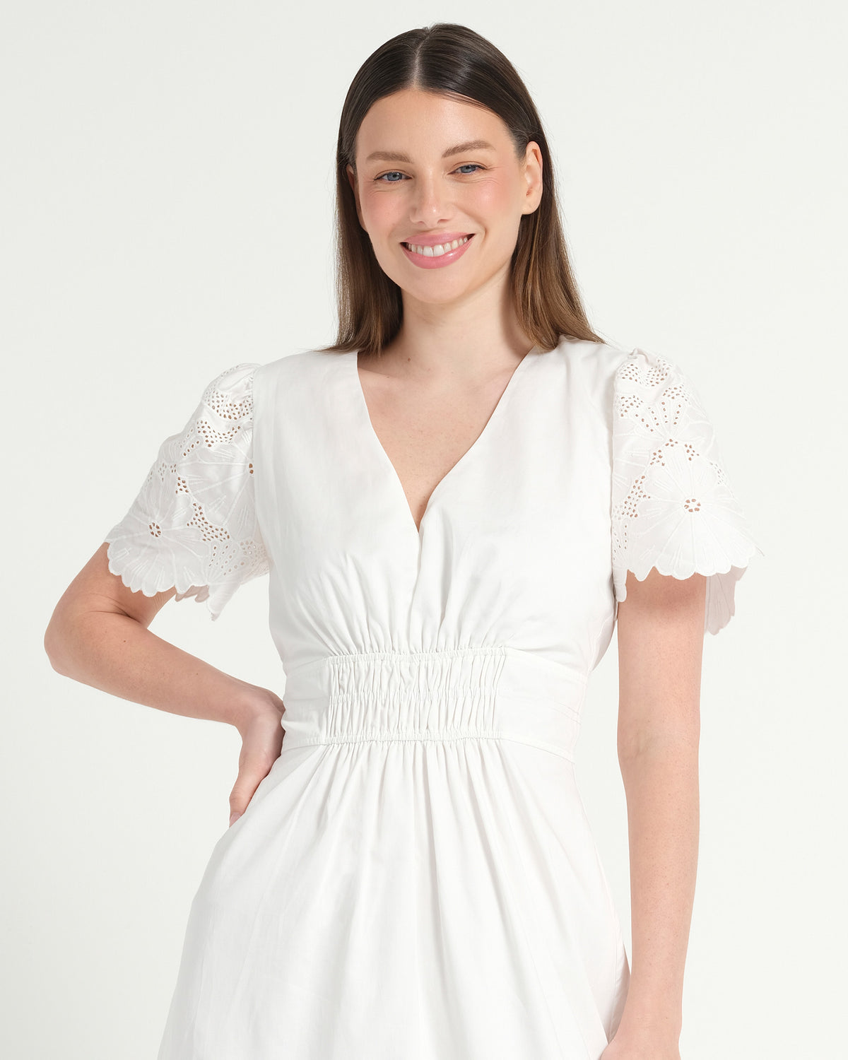 PIMELLE DRESS - MILK - Stella Clothing