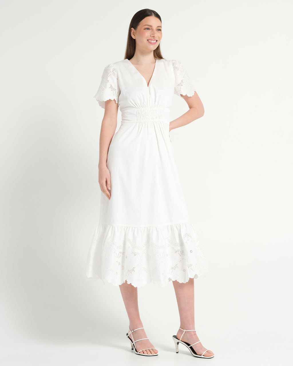 PIMELLE DRESS - MILK - Stella Clothing