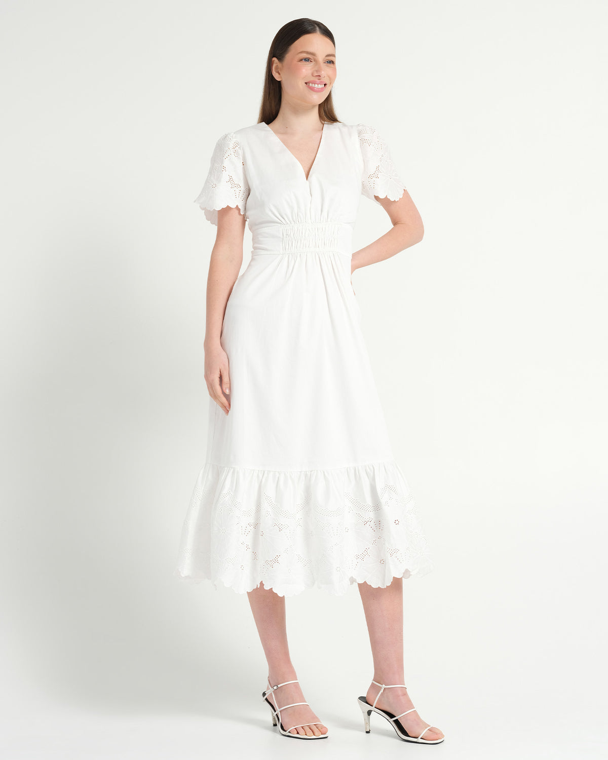 PIMELLE DRESS - MILK - Stella Clothing