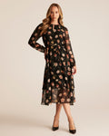 Melanie Dress - Black Blooms - Stella Clothing
