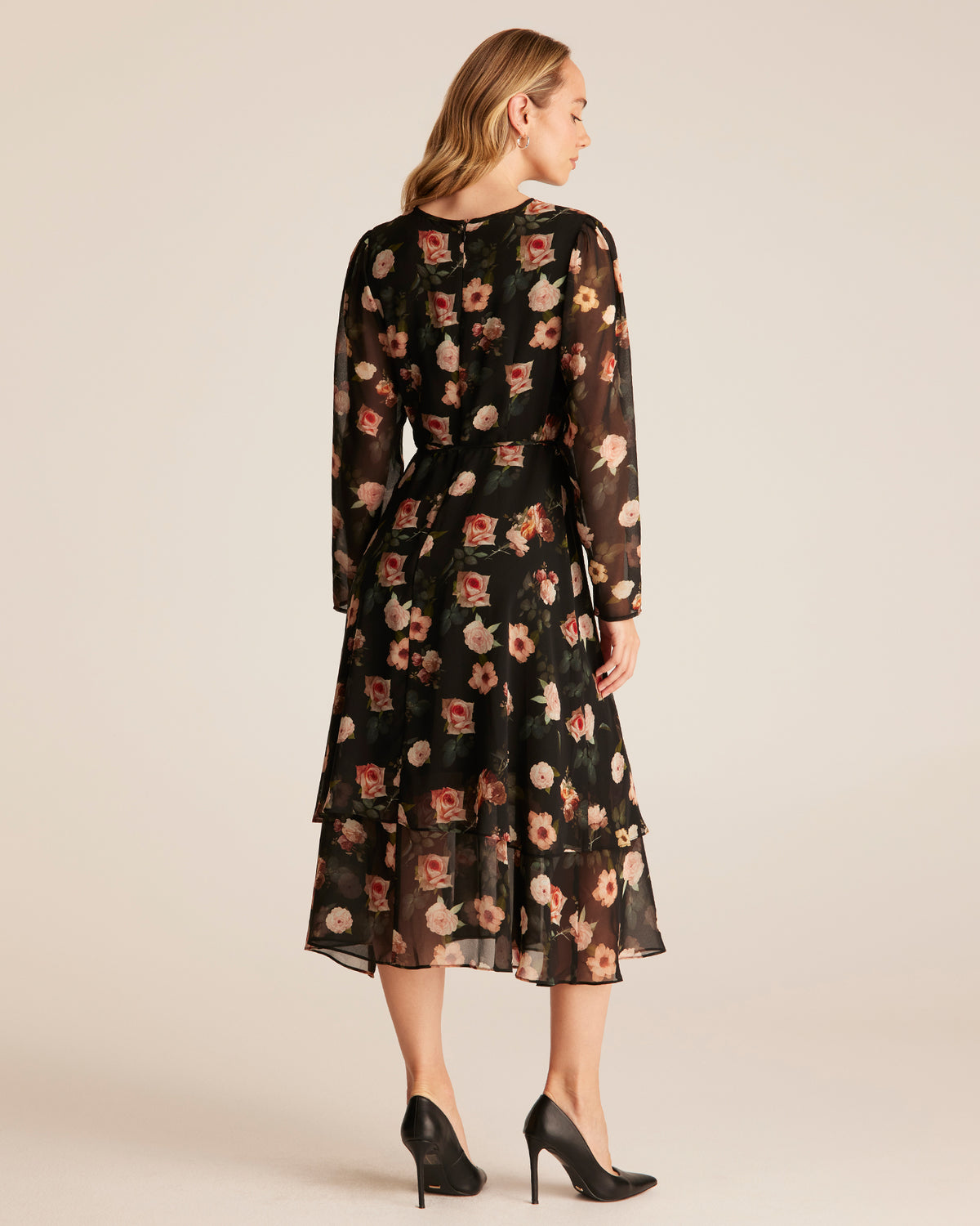 Melanie Dress - Black Blooms - Stella Clothing
