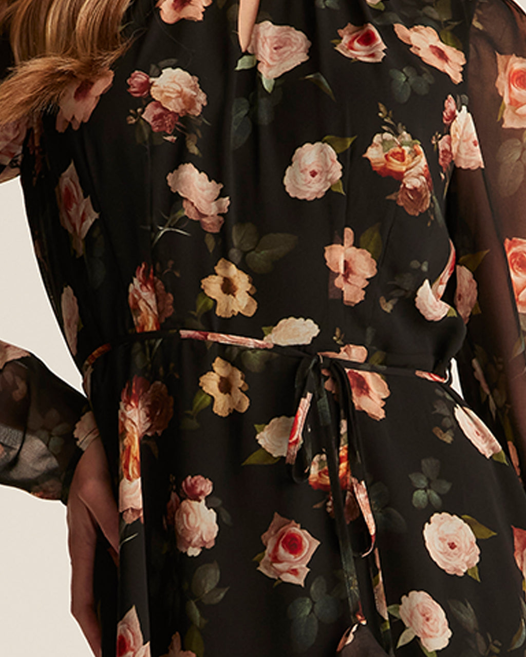Melanie Dress - Black Blooms - Stella Clothing
