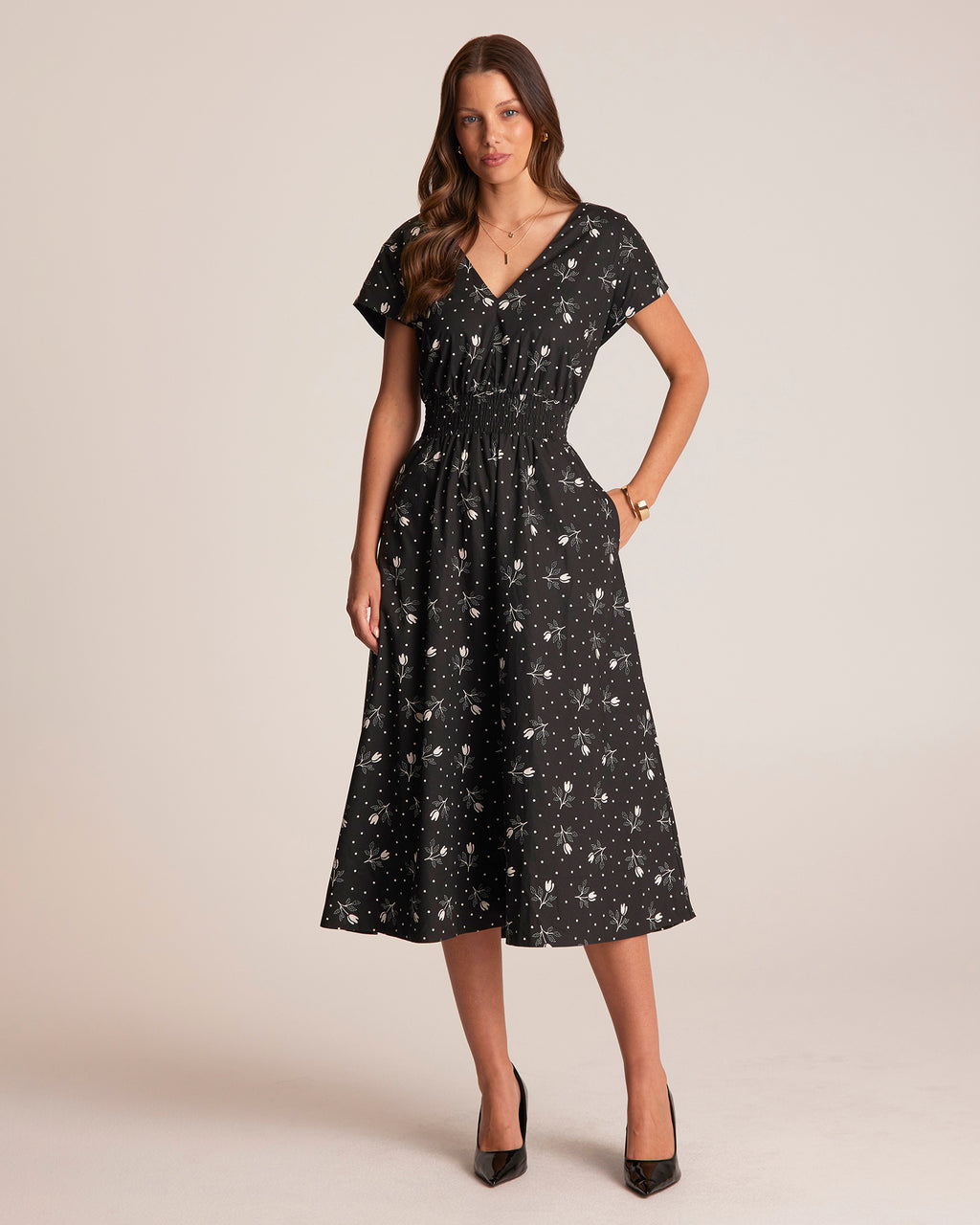 Adrielle Dress - Spot bloom - Stella Clothing