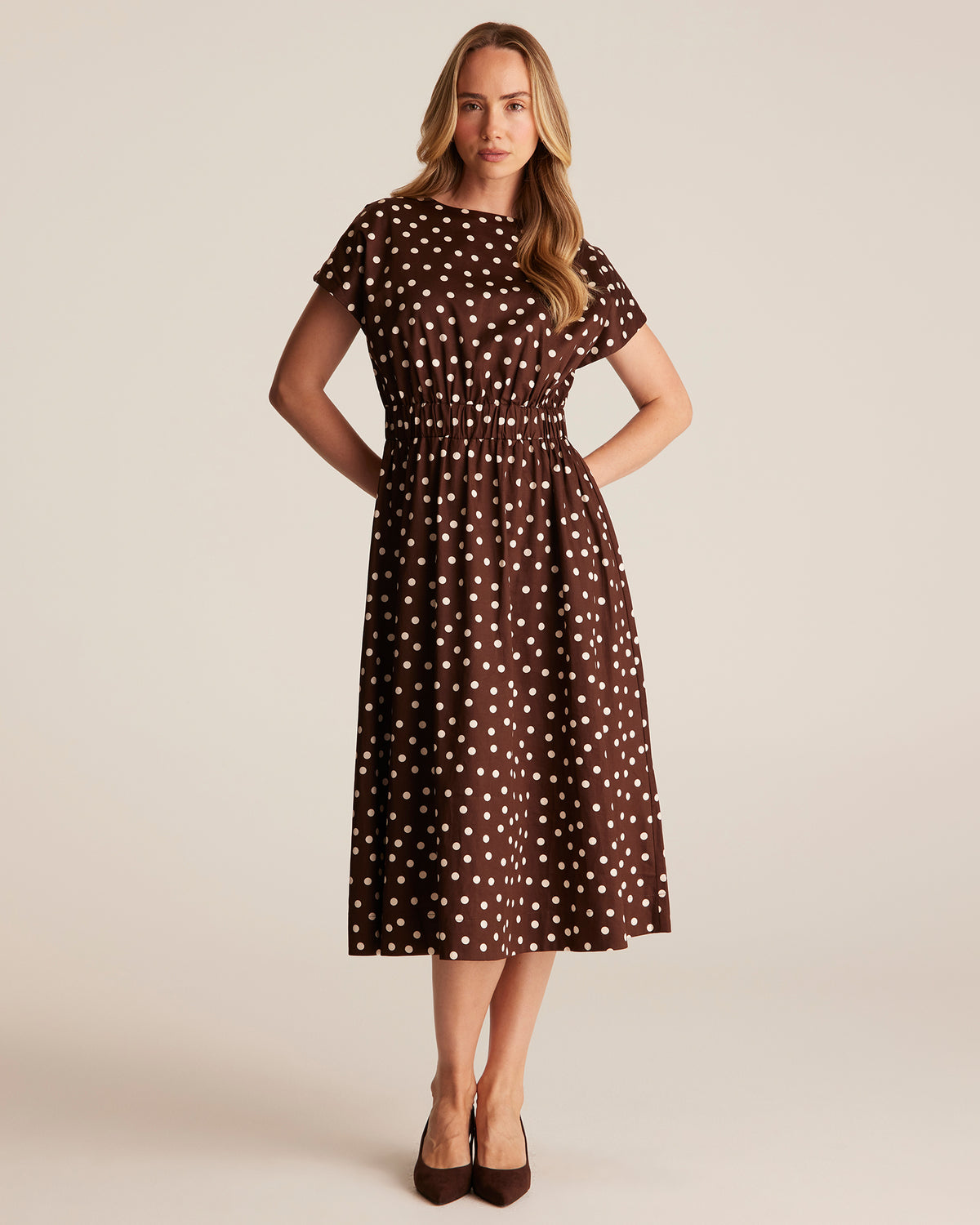 Danila Dress - Pecan/Cream - Stella Clothing
