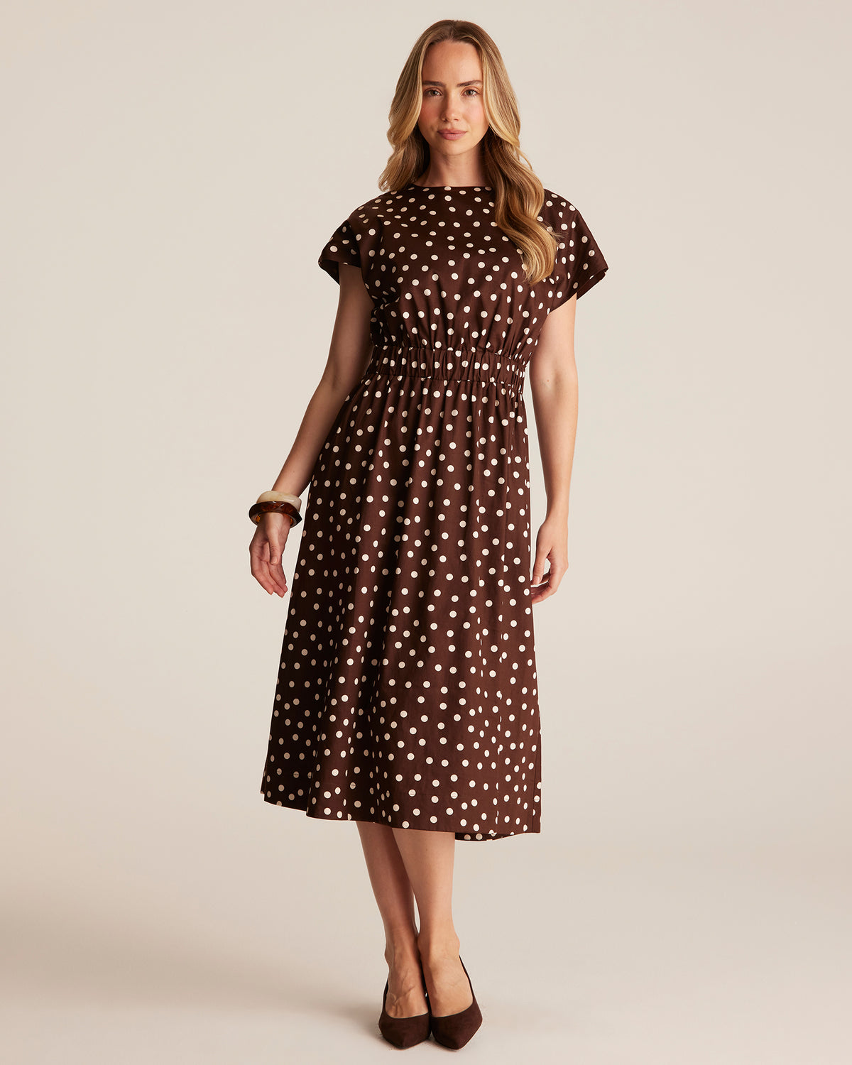 Danila Dress - Pecan/Cream - Stella Clothing
