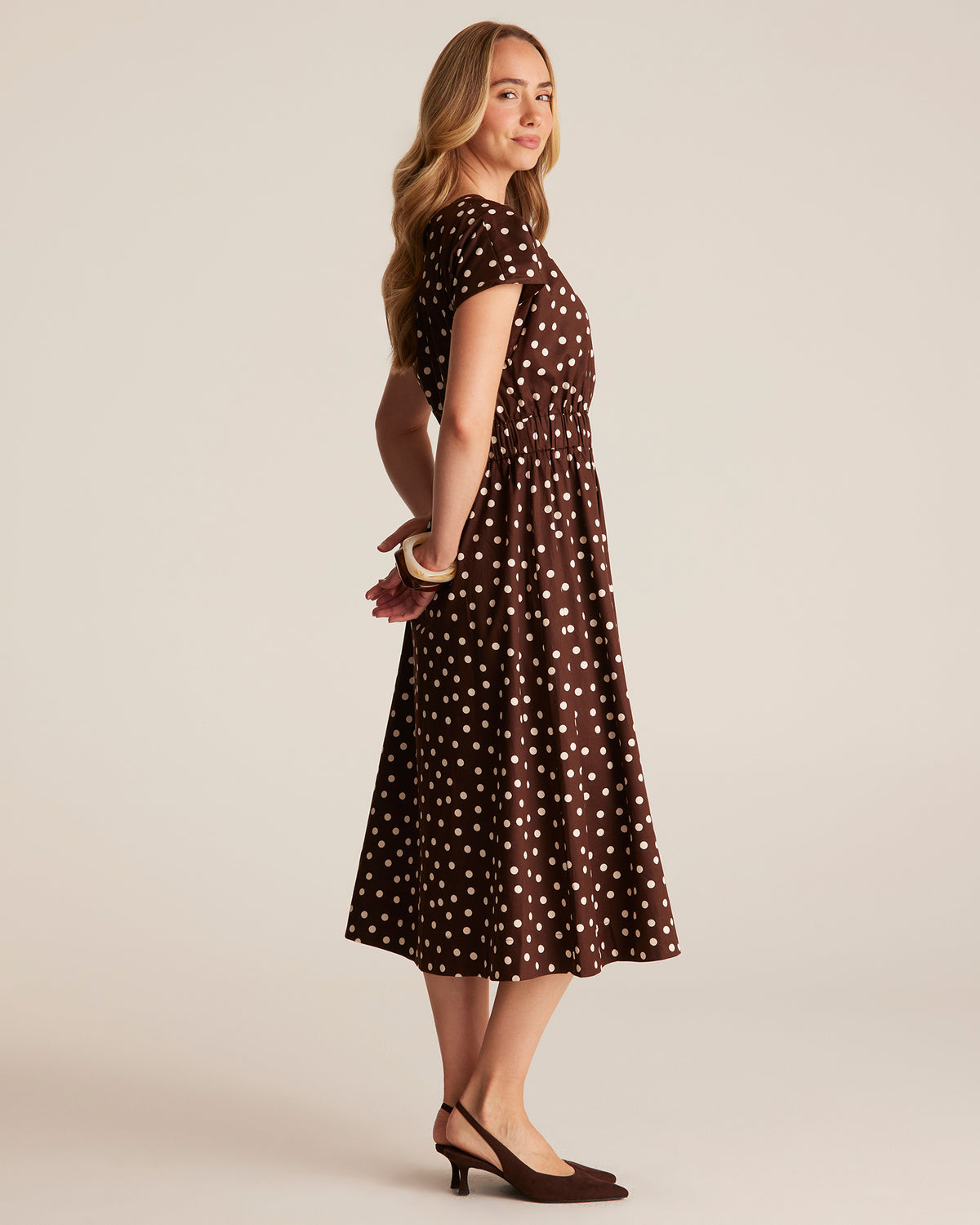 Danila Dress - Pecan/Cream - Stella Clothing
