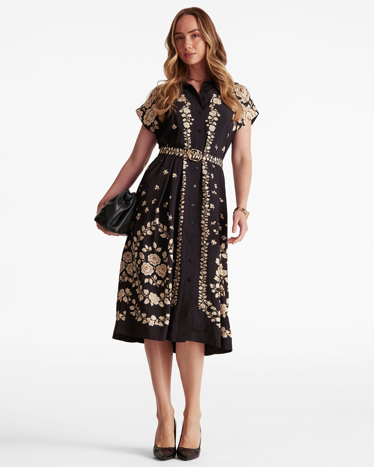 Angela Dress in Golden Night Florals