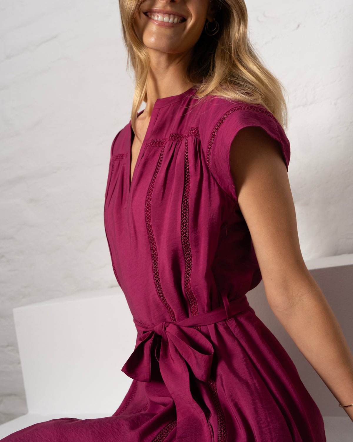 Bonnie Dress in Carmine