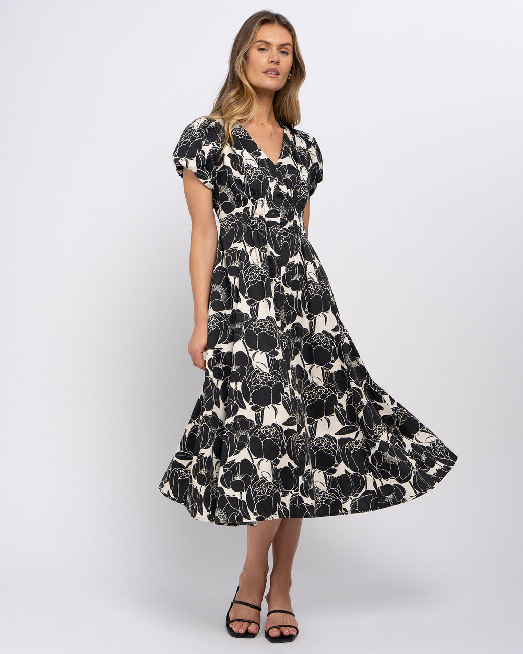 Stella Women's Abbey Midi Dress - Black & White
