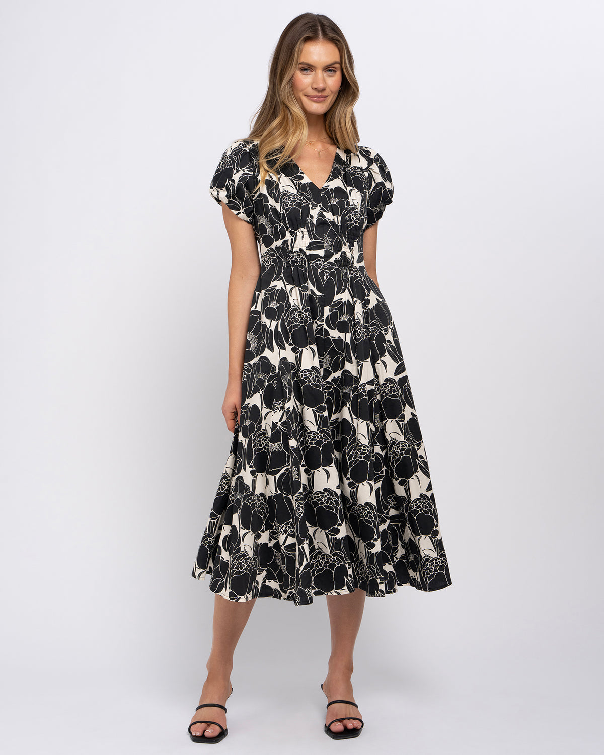 Abbey Women's Peony Floral Midi Dress