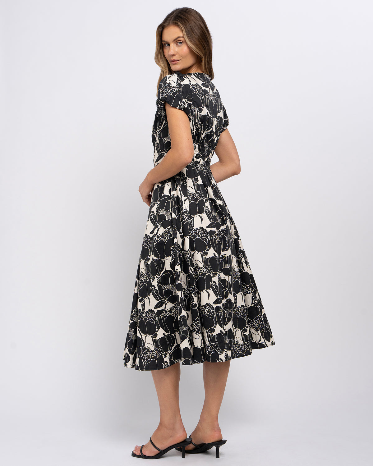 Abbey Women's Peony Floral Midi Dress