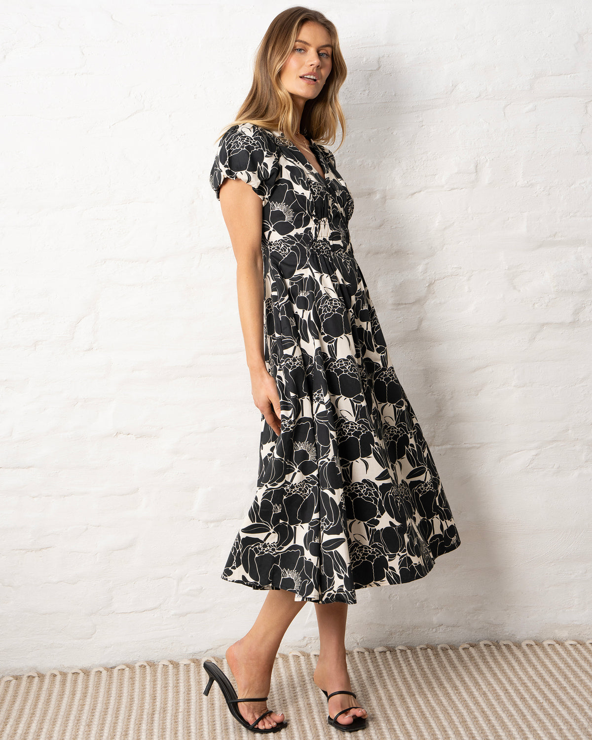 Abbey Women's Peony Floral Midi Dress