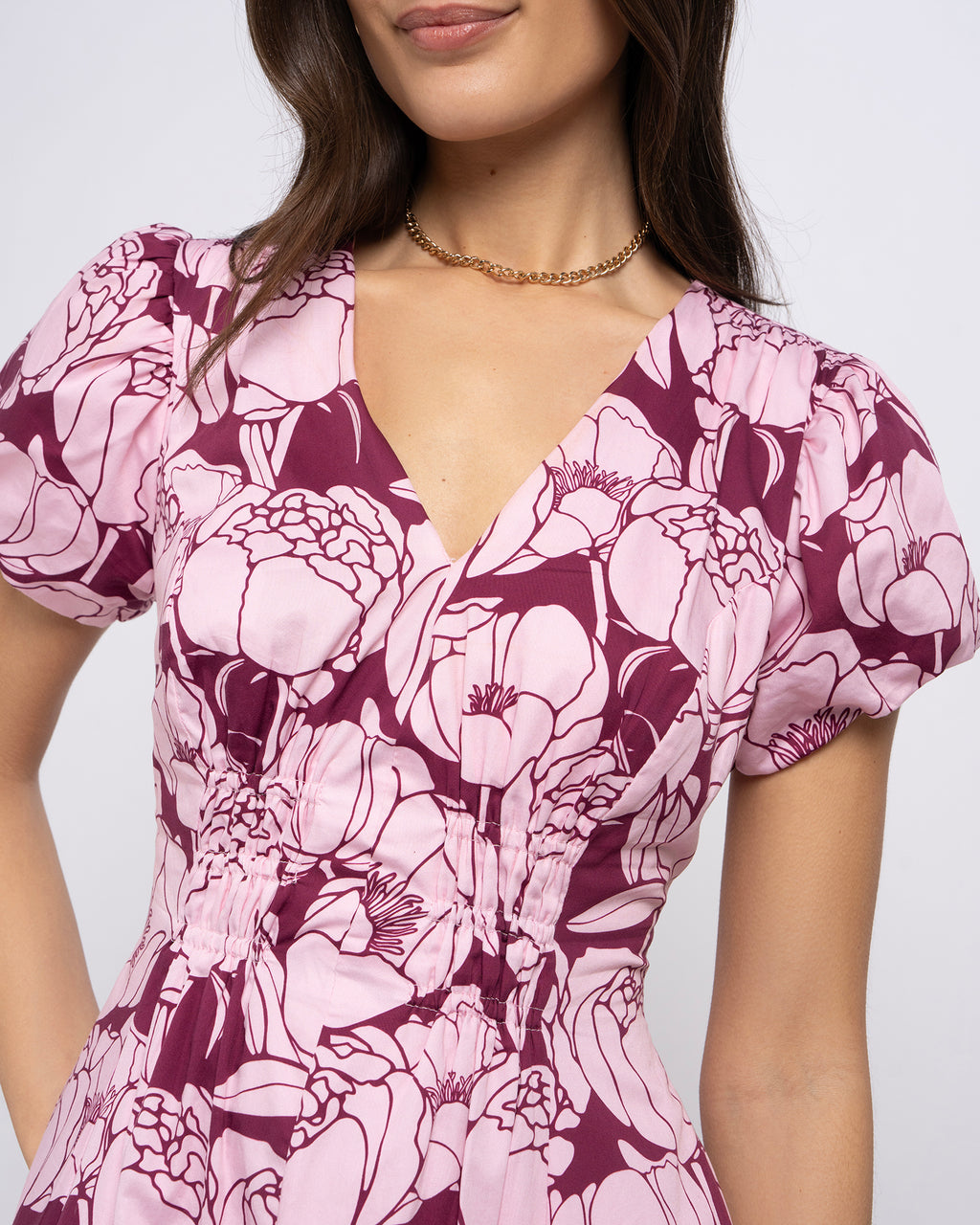 Stella Women's Abbey Midi Dress - Pink Floral