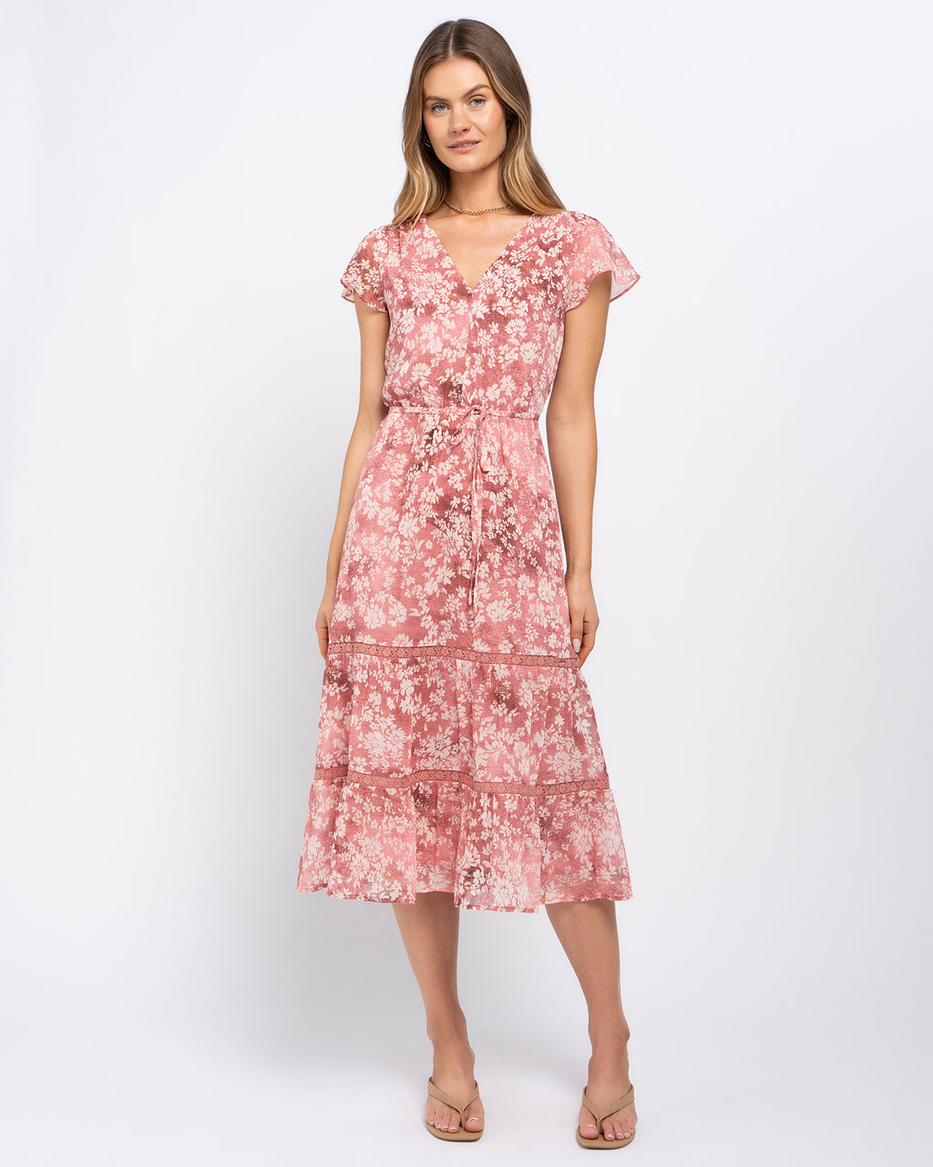 Margot Dress in Pink Ditsy