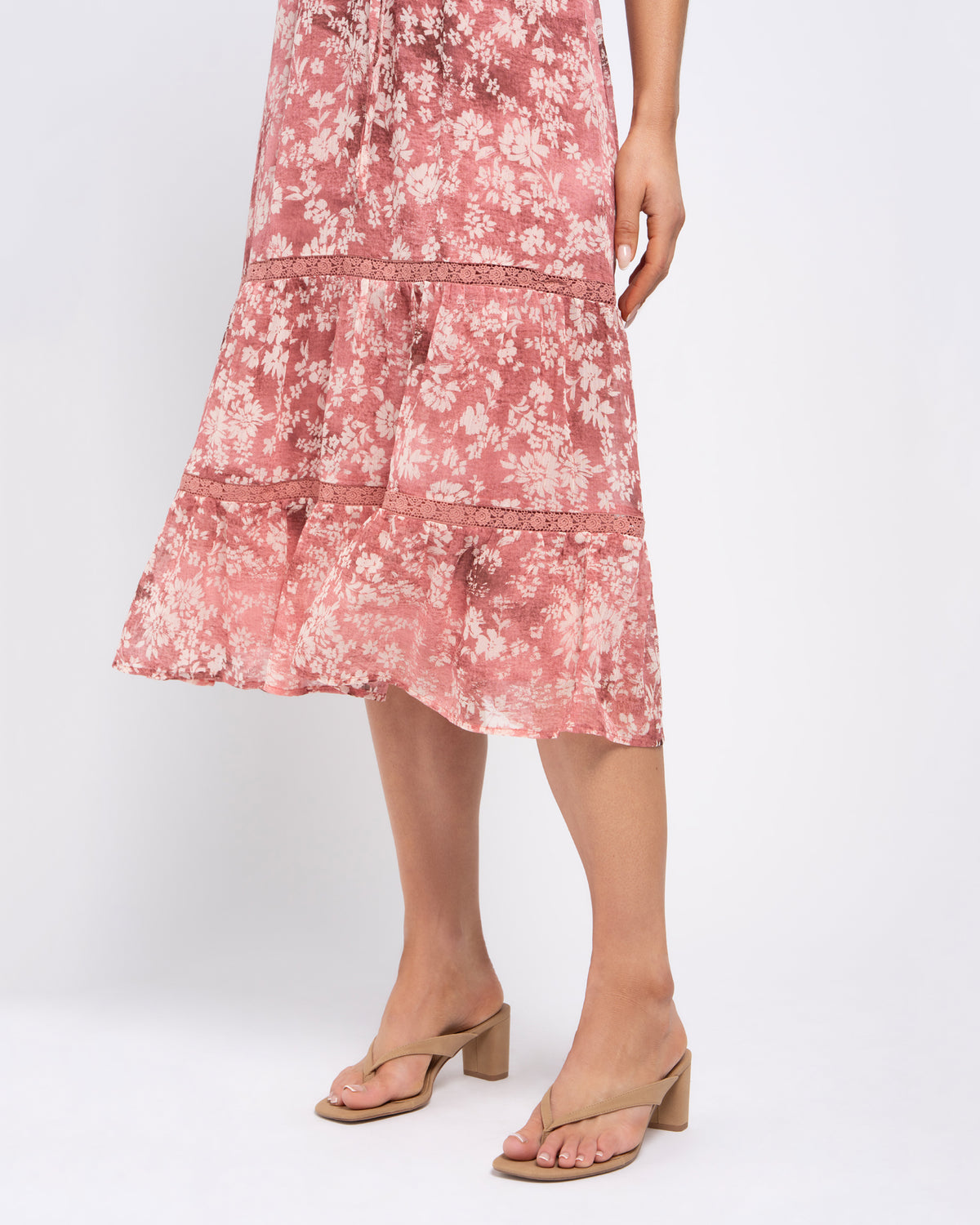 Margot Dress in Pink Ditsy