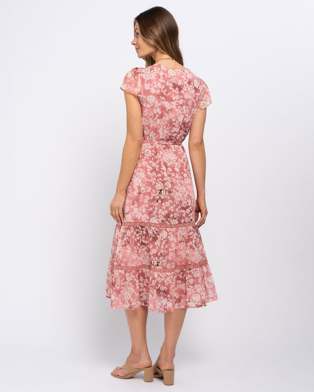 Margot Dress in Pink Ditsy