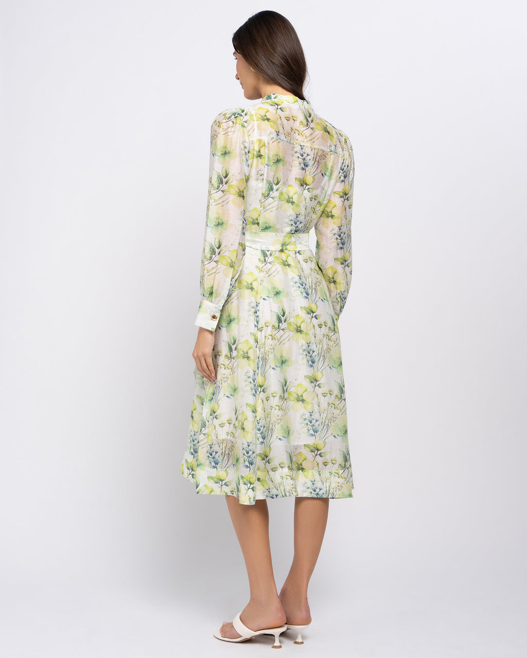 Maddie Women's Green Floral Midi Dress