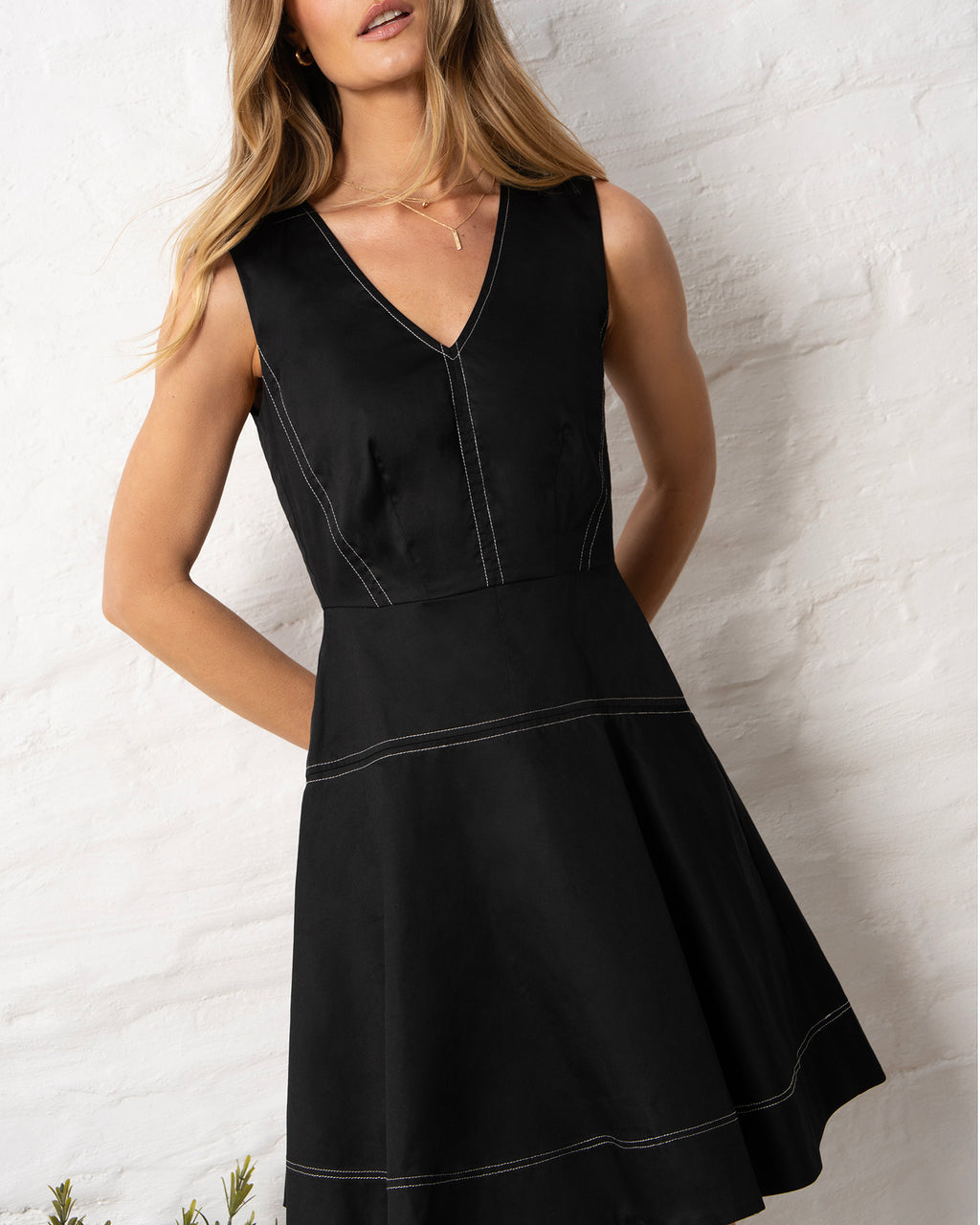Hannah Women's Cotton Dress in Black