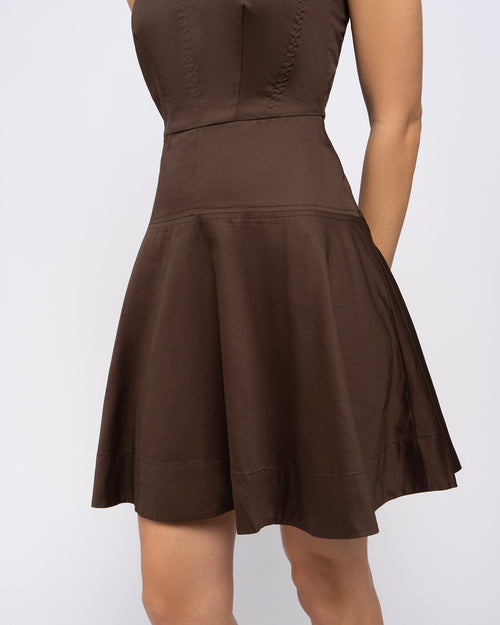Hannah Women's Chocolate Cotton Dress