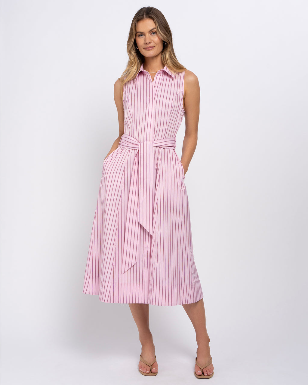 Stella Women's Jenny Midi Dress - Pink Candy Stripe