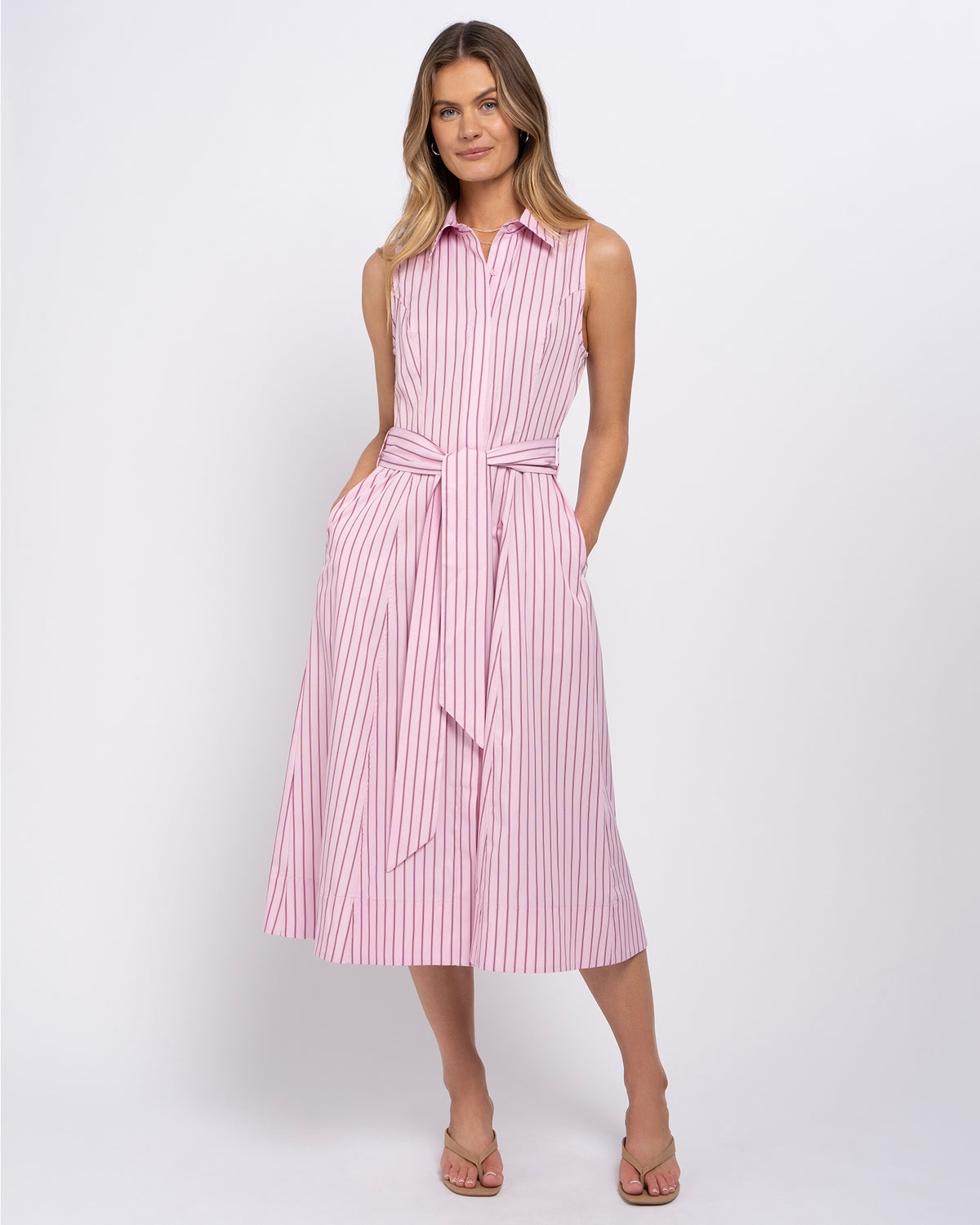 Stella Women's Jenny Midi Dress - Pink Candy Stripe