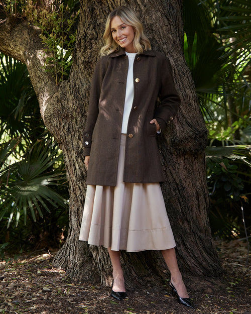 Flicker Coat - Espresso - Stella Clothing