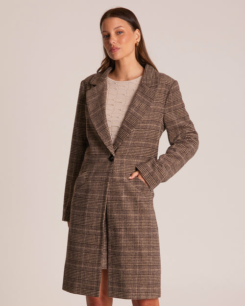 Evangeline Coat - Mocha - Stella Clothing
