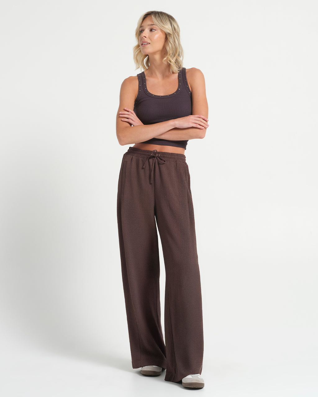 Khady Pant - Choc - Stella Clothing
