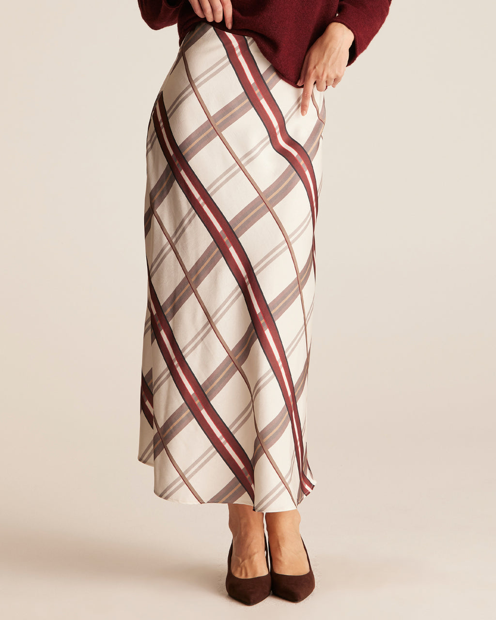 Roselle Skirt - Creme Scarlet - Stella Clothing