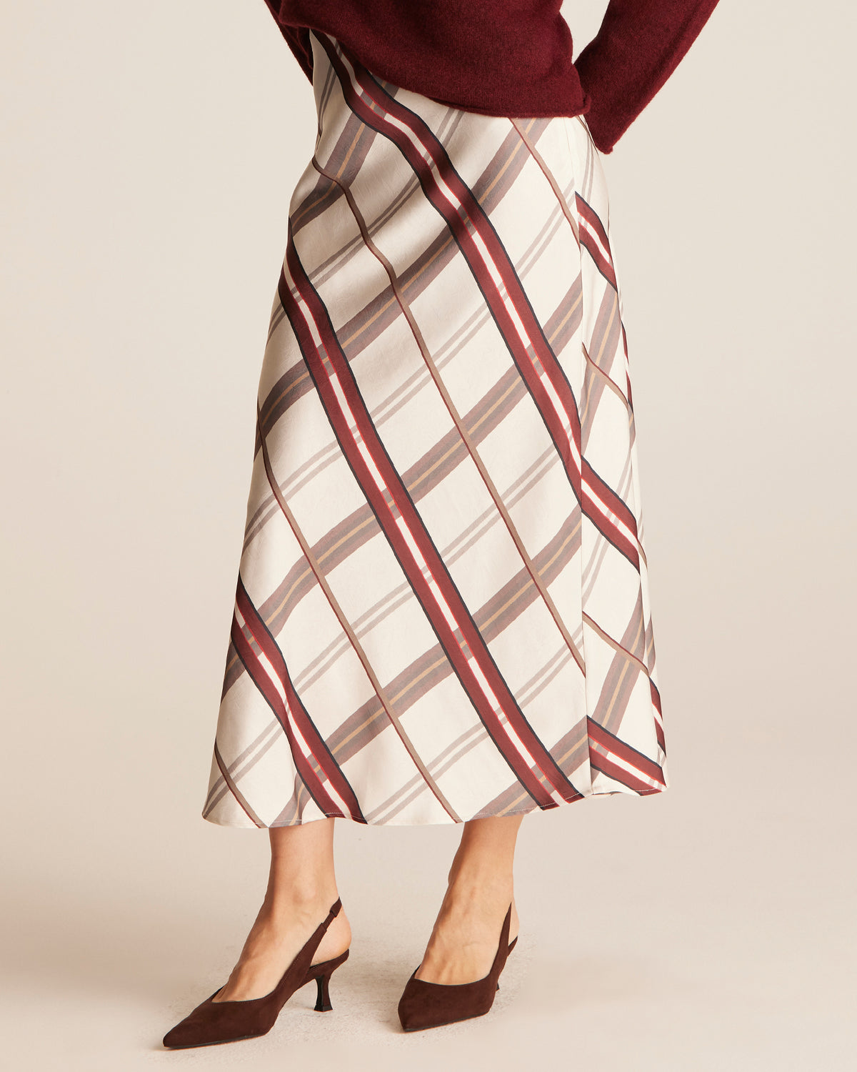Roselle Skirt - Creme Scarlet - Stella Clothing