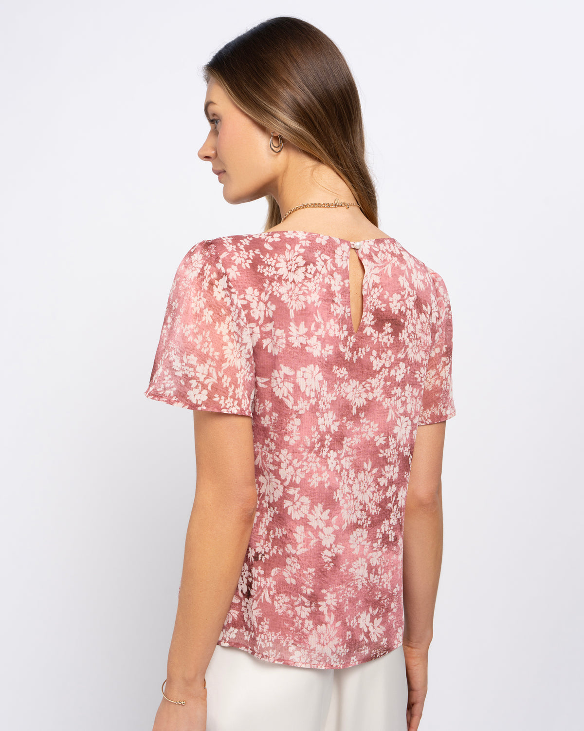 Margot Top in Pink Ditsy